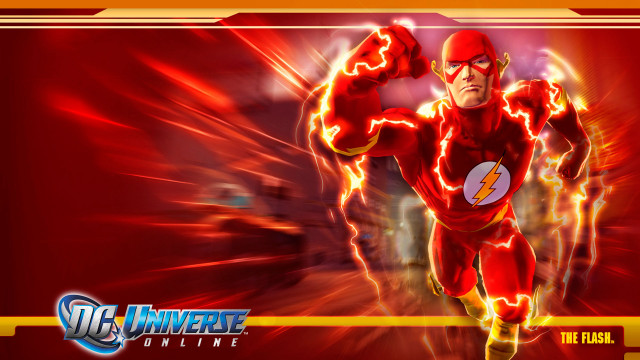 Man red flash suit running free wallpaper for desktop - medium preview image