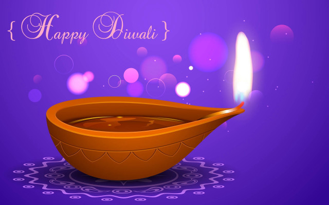 Diya candle diwali purple sky free wallpaper for desktop - medium preview image