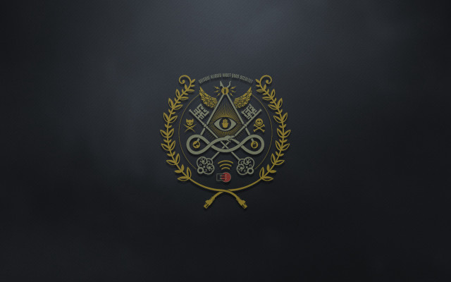 Black gold emblem triangle eye free wallpaper for desktop - medium preview image