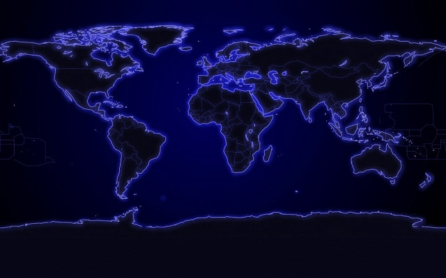 Blue world map lines blue free wallpaper for desktop - medium preview image