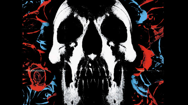 Skull large mouth rose black free wallpaper for desktop - medium preview image