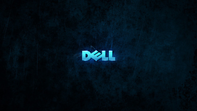Dell logo dark blue glow free wallpaper for desktop - medium preview image
