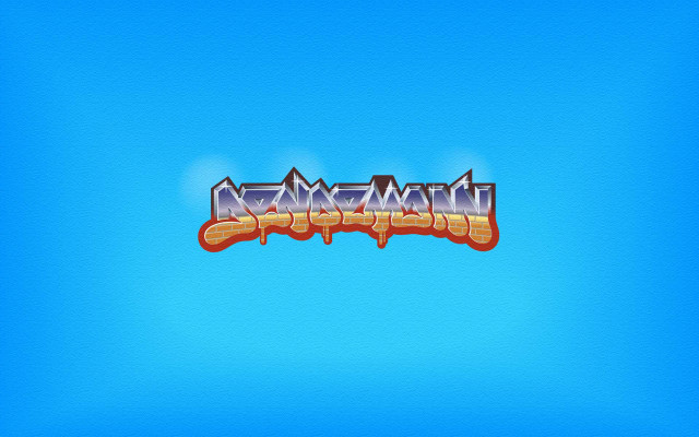 Blue background graffiti middle blue free wallpaper for desktop - medium preview image