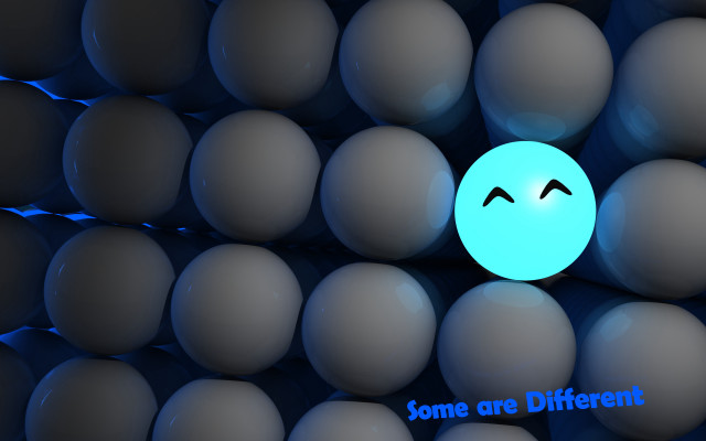 Blue ball sad face gray free wallpaper for desktop - medium preview image