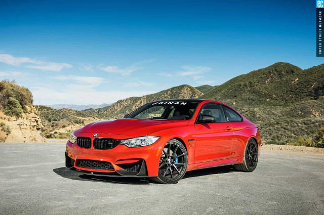 Red bmw car parking lot free wallpaper for desktop - medium preview image