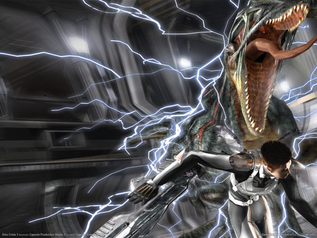 Man dinosaur woman dresses gun free wallpaper for desktop - medium preview image