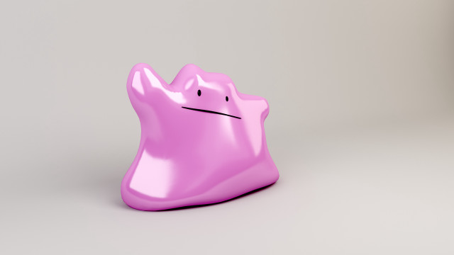 Pink object sad face side free wallpaper for desktop - medium preview image