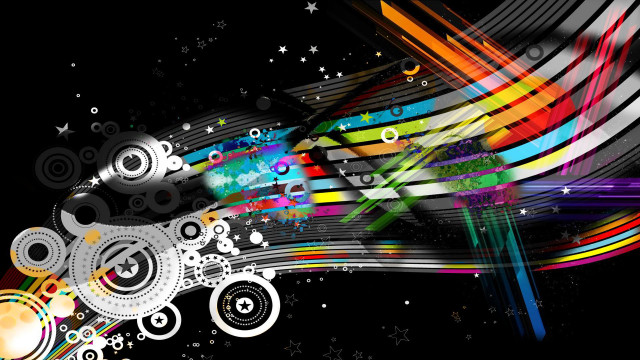 Colorful abstract background lines circles #2 free wallpaper for desktop - medium preview image
