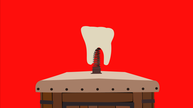Tooth chimney red background red free wallpaper for desktop - medium preview image