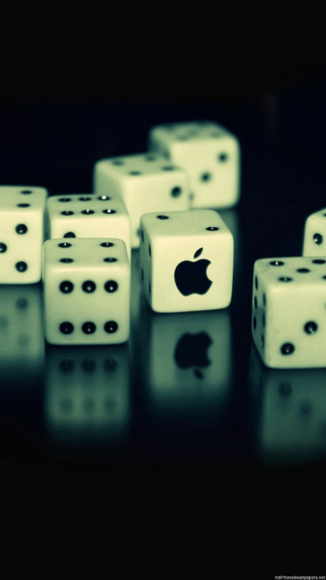 Dice apple logo table macro free wallpaper for mobile - medium preview image