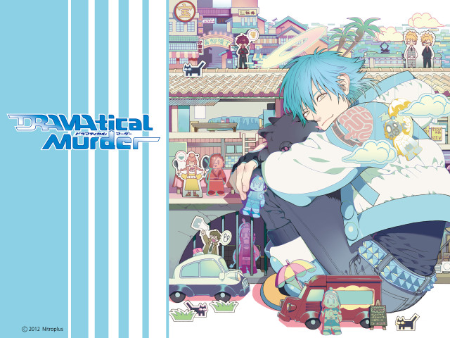 Anime bluehair white shirt blue free wallpaper for desktop - medium preview image
