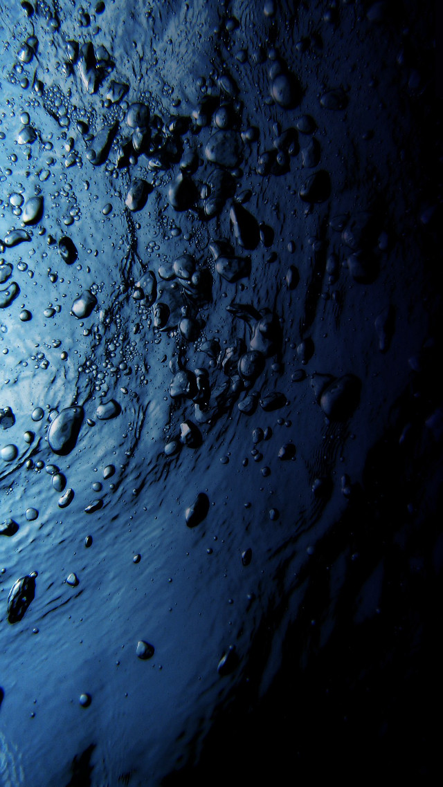 Blue background water droplets black #2 free wallpaper for mobile - medium preview image