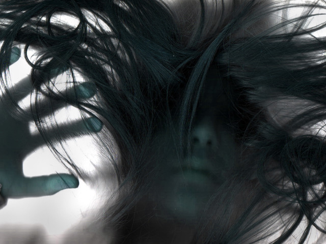 Blurry woman hair creepy face free wallpaper for desktop - medium preview image