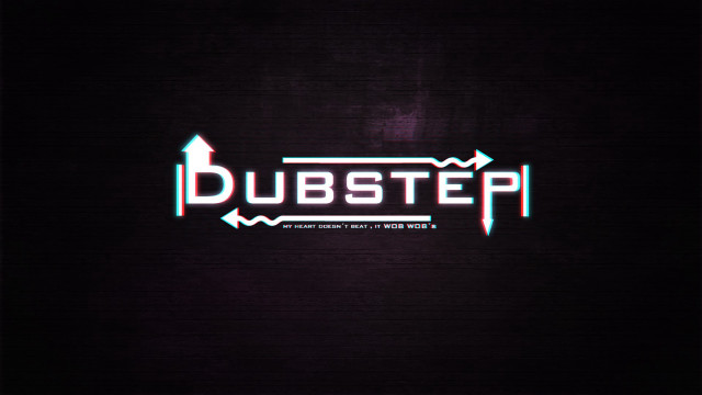 Dubstep dark background white letters free wallpaper for desktop - medium preview image