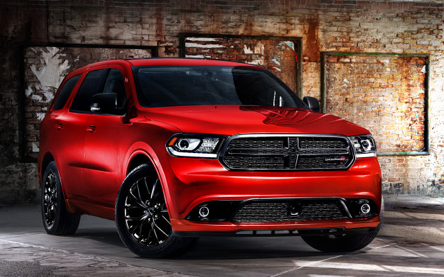 Red dodge suv garage brick free wallpaper for desktop - medium preview image