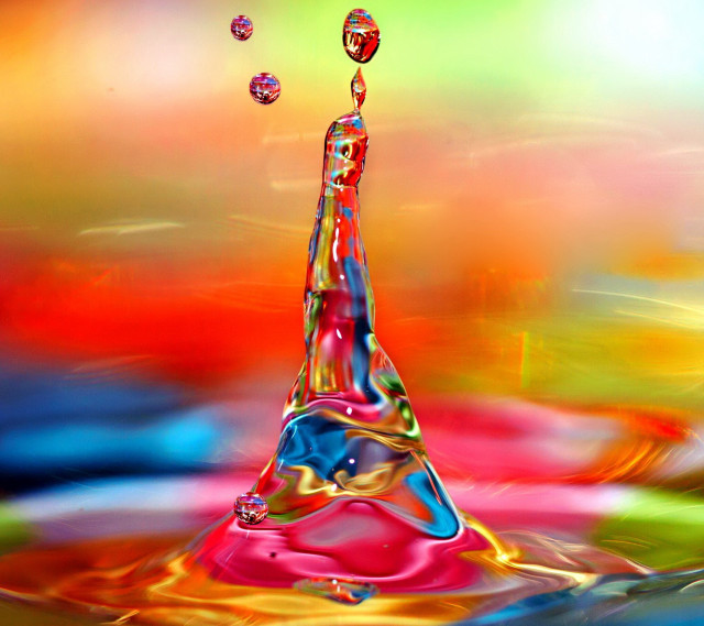 Colorful liquid droplet multicolored background free wallpaper for tablet - medium preview image