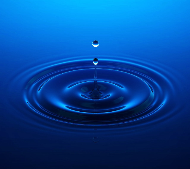 Blue water droplet blue background free wallpaper for tablet - medium preview image