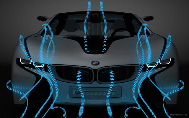 Car blue wires hood image free wallpaper for desktop - medium preview image