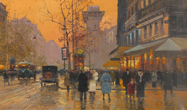 People walking street rain car free wallpaper for desktop - medium preview image