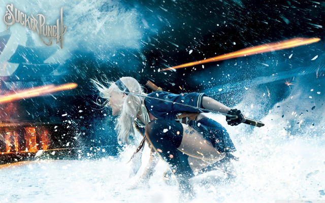 Woman costume sword snow another free wallpaper for desktop - medium preview image