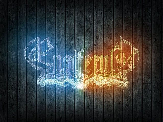 Wooden neon sign serrr glowing free wallpaper for desktop - medium preview image