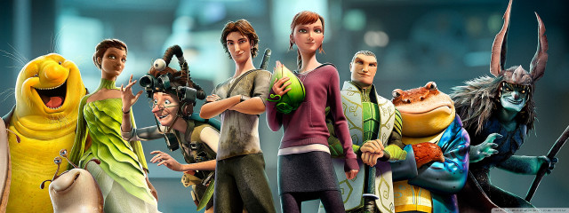 Animated characters photo booth building free wallpaper for desktop - medium preview image