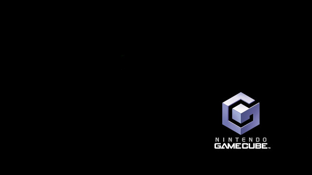 Black background kinterbog gamecube logo free wallpaper for desktop - medium preview image