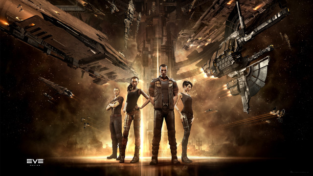 Group people sci fi spaceship free wallpaper for desktop - medium preview image