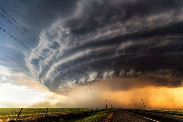 Storm cloud rural road distance free wallpaper for desktop - medium preview image