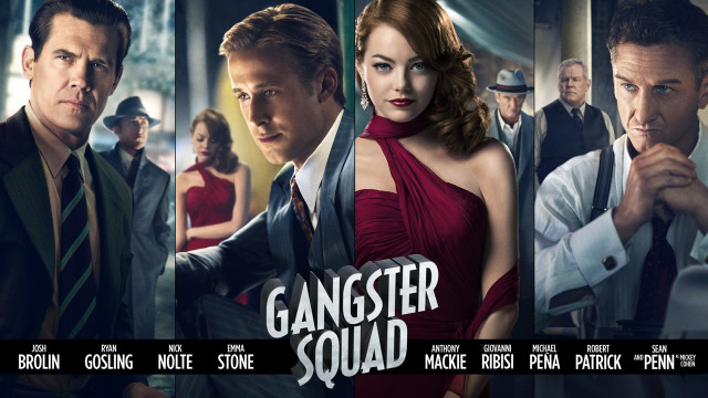 Gangster squad movie poster red free wallpaper for desktop - medium preview image
