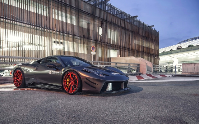 Grey sports car red rims free wallpaper for desktop - medium preview image