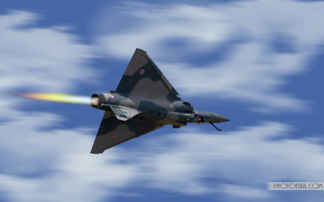 Jet flying cloudy blue sky #3 free wallpaper for desktop - medium preview image