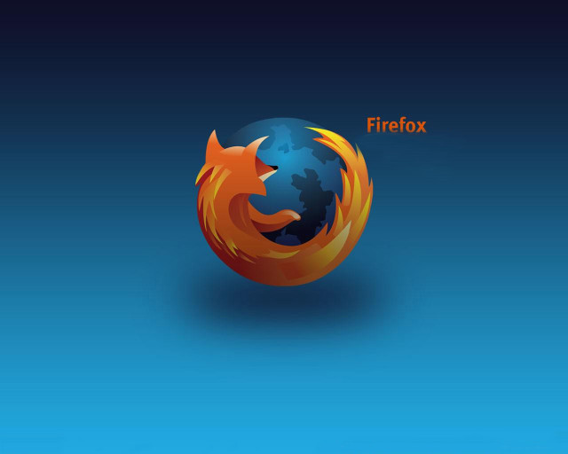 Firefox logo blue background red free wallpaper for desktop - medium preview image