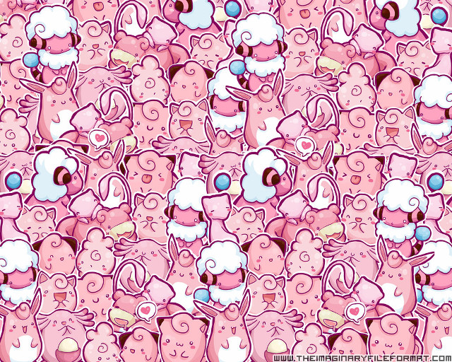 Pink sheep group different faces free wallpaper for desktop - medium preview image