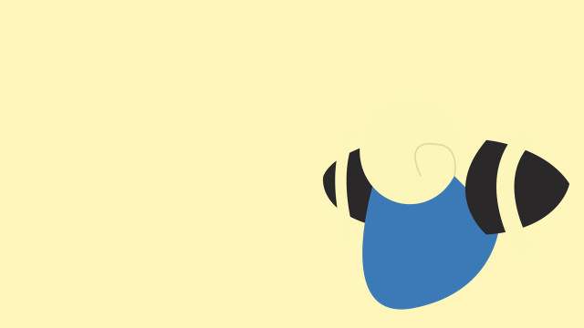 Blue black fish yellow background free wallpaper for desktop - medium preview image