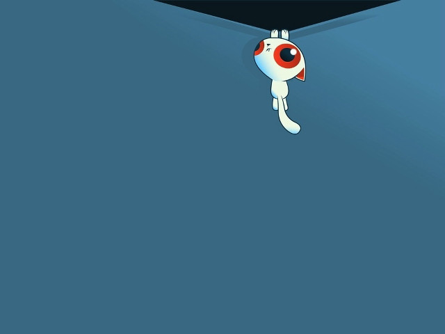 Cartoon character peeking hole ground free wallpaper for desktop - medium preview image