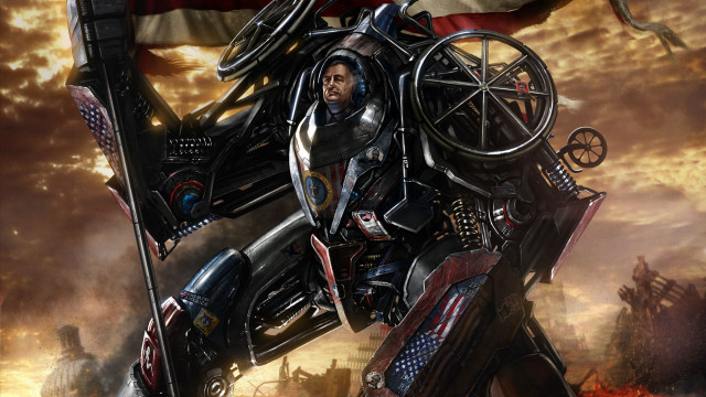 Man suit helmet flag motorcycle free wallpaper for desktop - medium preview image