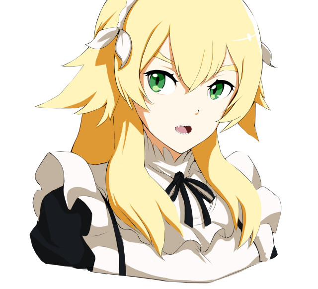 Blonde girl green eyes bow free wallpaper for tablet - medium preview image