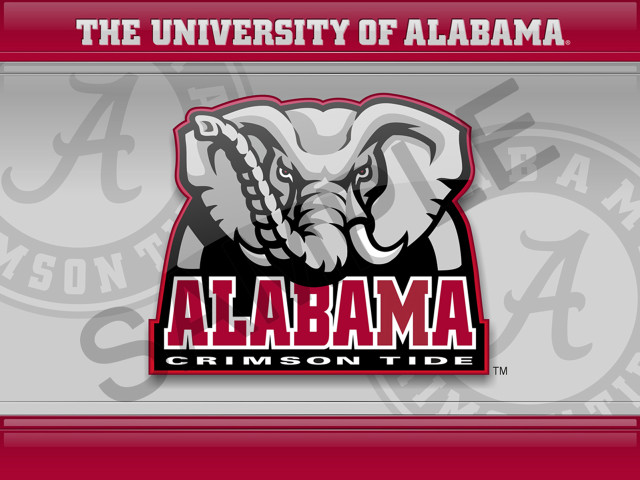 Alabama crimson elephant typographic digital free wallpaper for desktop - medium preview image