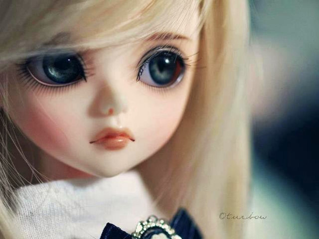 Doll bowtie white shirt blue free wallpaper for desktop - medium preview image