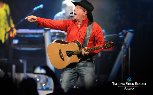 Man red shirt hat guitar free wallpaper for desktop - medium preview image