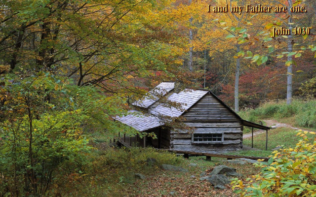 Cabin in the woods quote free wallpaper for desktop - medium preview image