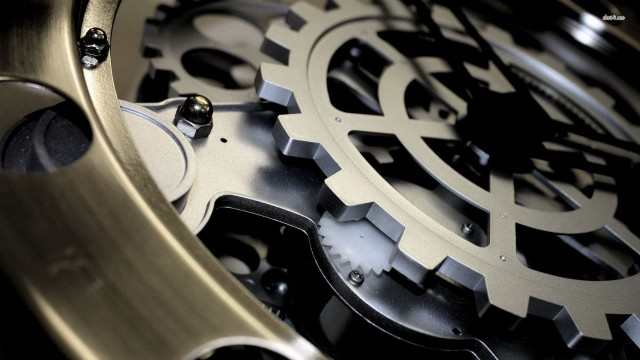 Clock gears closeup face complex free wallpaper for desktop - medium preview image