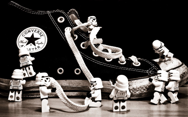 Lego shoelace shoes table starwars free wallpaper for desktop - medium preview image