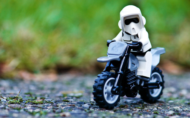 Toy motorcycle stormtrooper back tire free wallpaper for desktop - medium preview image