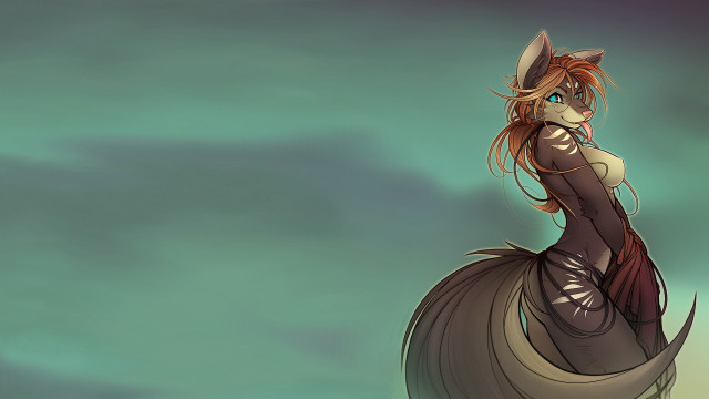 Cartoon character sitting horse tail free wallpaper for desktop - medium preview image