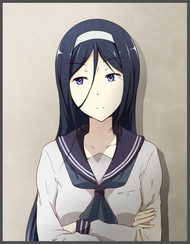 Girl long black hair sailor free wallpaper for mobile - medium preview image