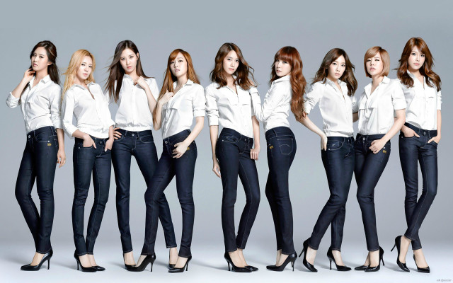 Women white shirts jeans posing free wallpaper for desktop - medium preview image