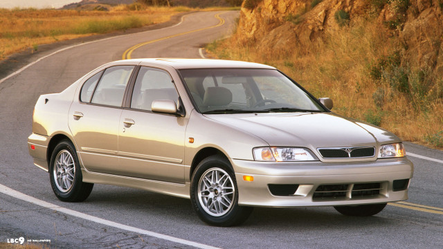Silver car driving road grassy free wallpaper for desktop - medium preview image