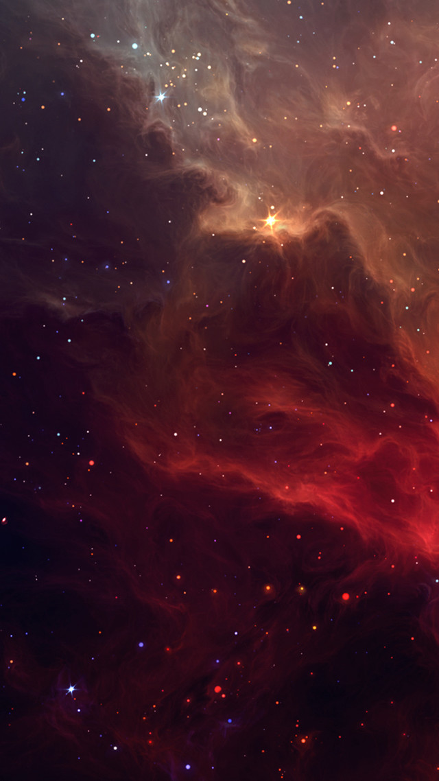 Red blue space stars dust #3 free wallpaper for mobile - medium preview image